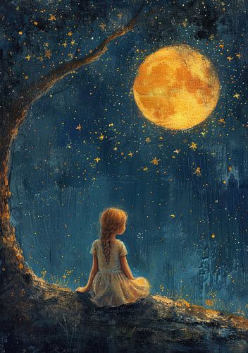 Maan Sterren Nacht Sterrenhemel