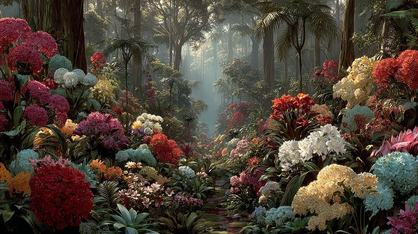 exotic flowers in the rainforest by Egon Zitter