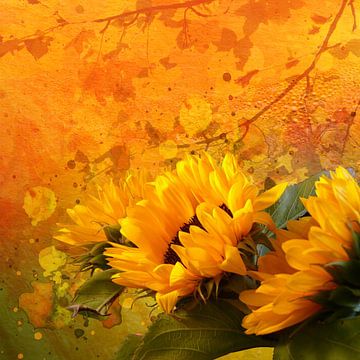 zonnebloemen van Andreas Wemmje