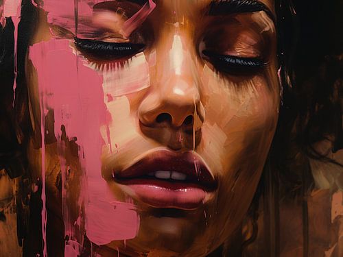 Abstraktes Porträt-Kunstwerk - Moderne Wanddekoration