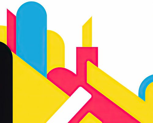 Bauhaus Japandi Abstrait | Abstrait moderne