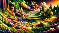 Abstract - Leven in heldere kleuren