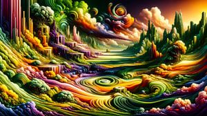 Abstract - Leven in heldere kleuren