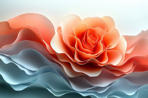 driedimensionale fantasie achtergrond bloemen abstract