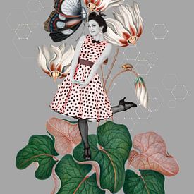 Dancing with flowers van Postergirls