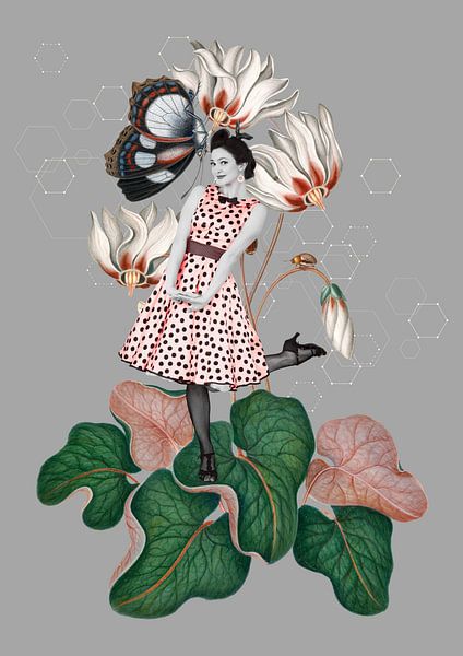 Danser avec des fleurs par Postergirls