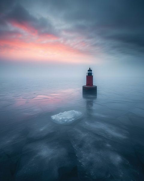 Einsamer Leuchtturm von fernlichtsicht