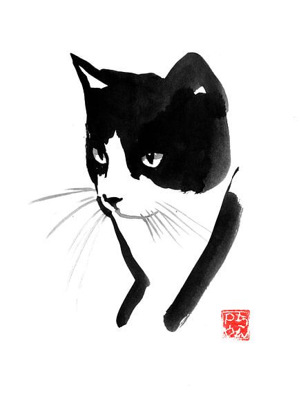 portrait chat by Péchane Sumie