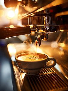 eine Tasse Kaffee oder Cappuccino zubereiten