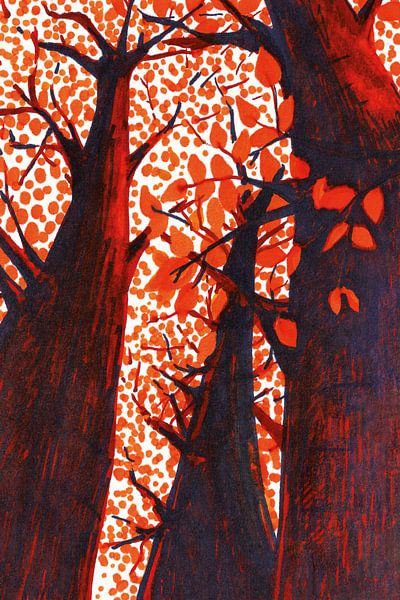 Bäume im Herbst von Karolina Grenczyk