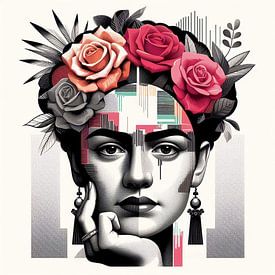 Frida, a Modern Art Portrait by Marja van den Hurk
