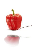 Paprika op een lepel