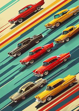Retro Auto Poster van Lae