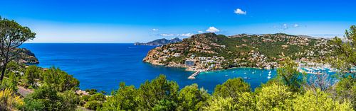 Prachtig panorama-uitzicht van Port de Andratx op Mallorca