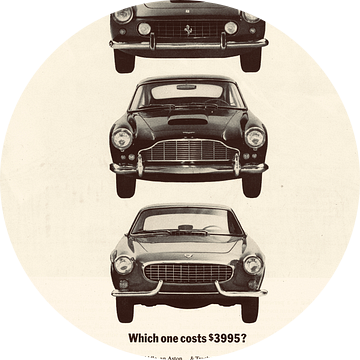 Vintage advertentie 1964 Volvo Ferrari Aston Martin van Jaap Ros