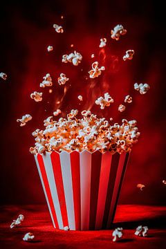 Popcorn explosion in retro style by Poster Art Shop