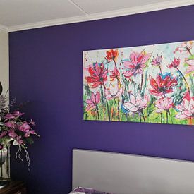 Kundenfoto: Blumengarten von Vrolijk Schilderij, auf leinwand