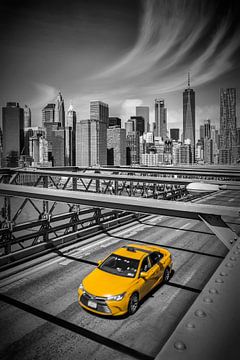 Urbane Impression von der Brooklyn Bridge von Melanie Viola