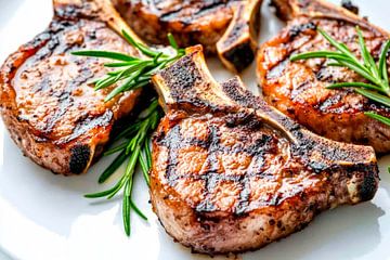 Grilled lamb chops with rosemary by Poster Art Shop