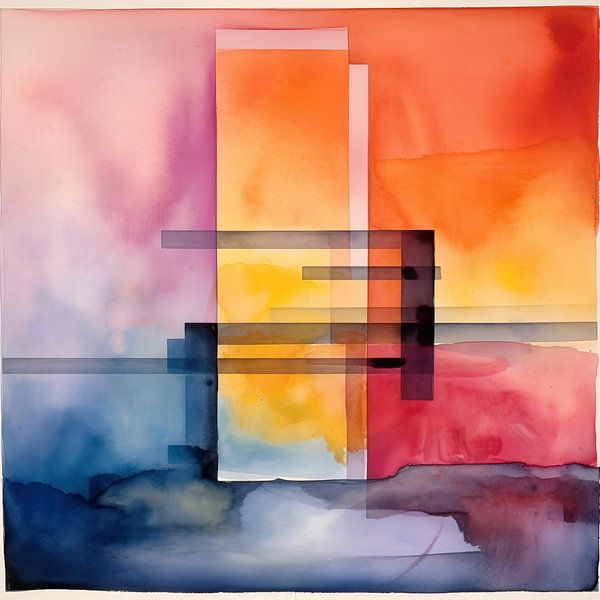 Abstrakt in Aquarell 328957 von Abstraktes Gemälde