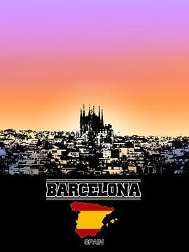 Barcelona von Printed Artings