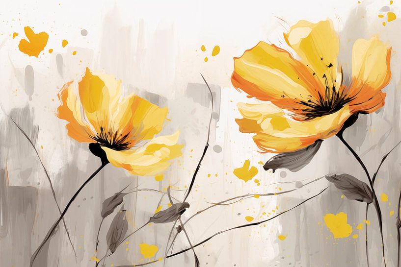 Abstract flowers by NJ Midnight Studio