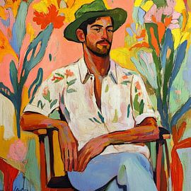 Colourful Botanical Portrait by Agnita Langeveld