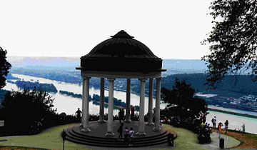 Bingen monument, little temple overlooks the Rhine. by joyce kool