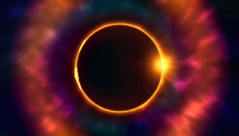 Totale Sonnenfinsternis tief im Weltraum von Mike Maes