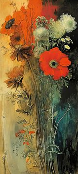 Fleurs abstraites sur Blikvanger Schilderijen