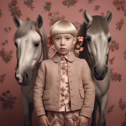 Fine art portrait "Me and my horses"