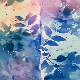Seasonal leafs background, Digital Painting by Ariadna de Raadt-Goldberg