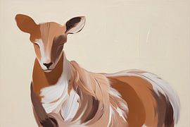 Abstract deer in soft colours by Art & Soul Creations