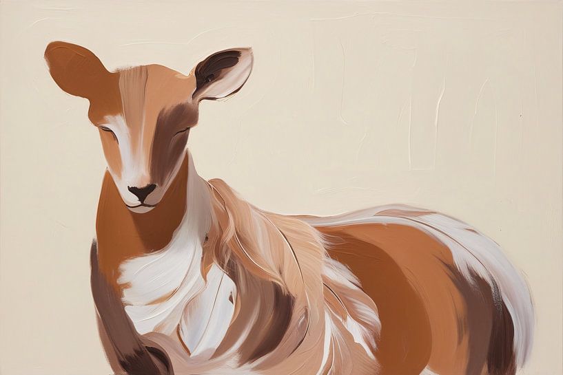 Abstract hert in zachte kleuren van Art & Soul Creations