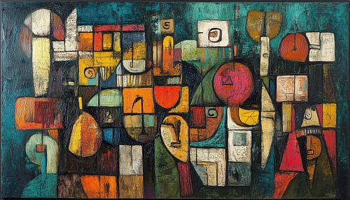 Abstracte rare en diverse vormen panorama