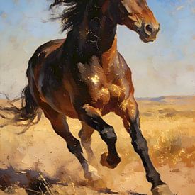 Horizon sauvage - Wild Mustang sur Mellow Art
