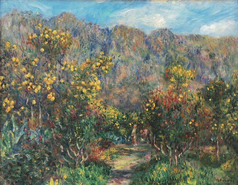 Park von Les Collettes, Pierre-Auguste Renoir von Meesterlijcke Meesters