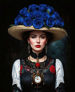 Lady in blue von Friedrich Hucke