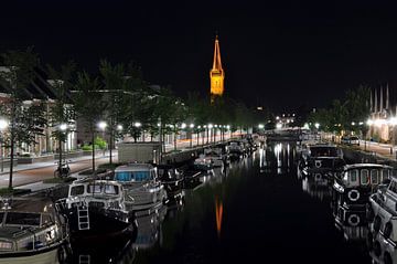Steenwijk by night van Jan Roelof Brinksma