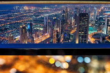 Dubai uitzicht vanuit Burj Khalifa van Stefan Schäfer