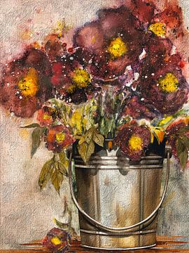 Peinture florale - Bouquet d'automne