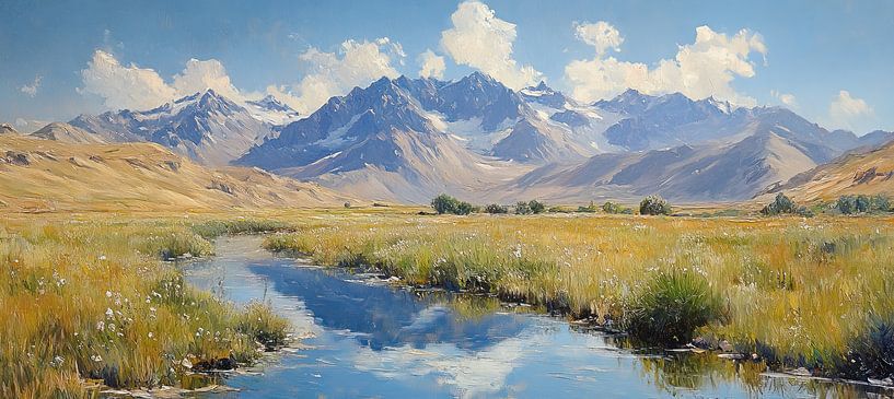 Mountain Mirror by Abstract Painting