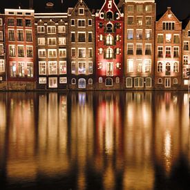 Amsterdam canal houses by night by Hannon Queiroz