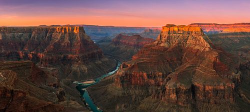 Zonsopkomst Confluence Point, Grand Canyon N.P, Arizona van Henk Meijer Photography