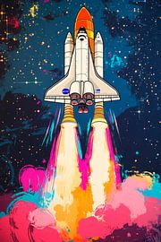 Raketenstart ins All von Poster Art Shop