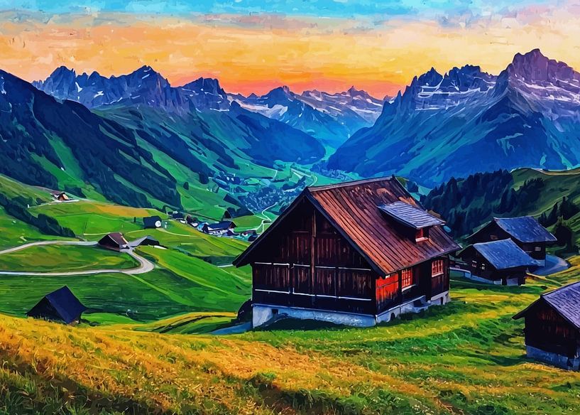 Sunrise Over The Peitlerkofel Mountain at the Würzjoch Pass by MIROKKU