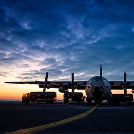 Betankung einer Belgischen C-130 am Morgen von Luc V.be