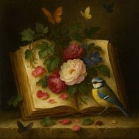 Stillleben Das blühende Buch