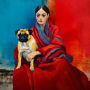 Lady in Red van Marja van den Hurk thumbnail