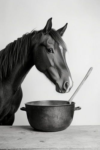 Paard in de keuken